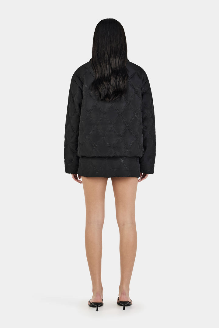Ownley Quinton Cropped Quilted Jacket | Black