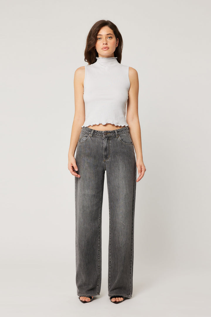 Rollas Kate Baggy Jean | Black Stone