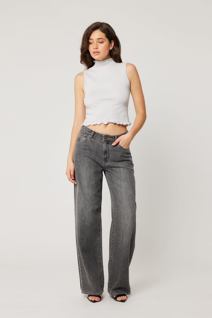 Rollas Kate Baggy Jean | Black Stone