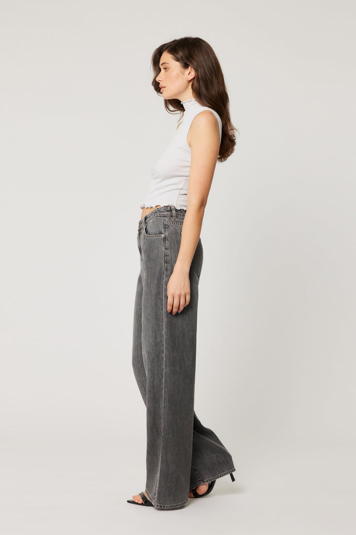 Rollas Kate Baggy Jean | Black Stone