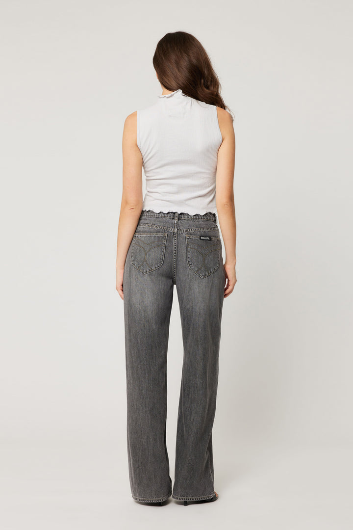 Rollas Kate Baggy Jean | Black Stone