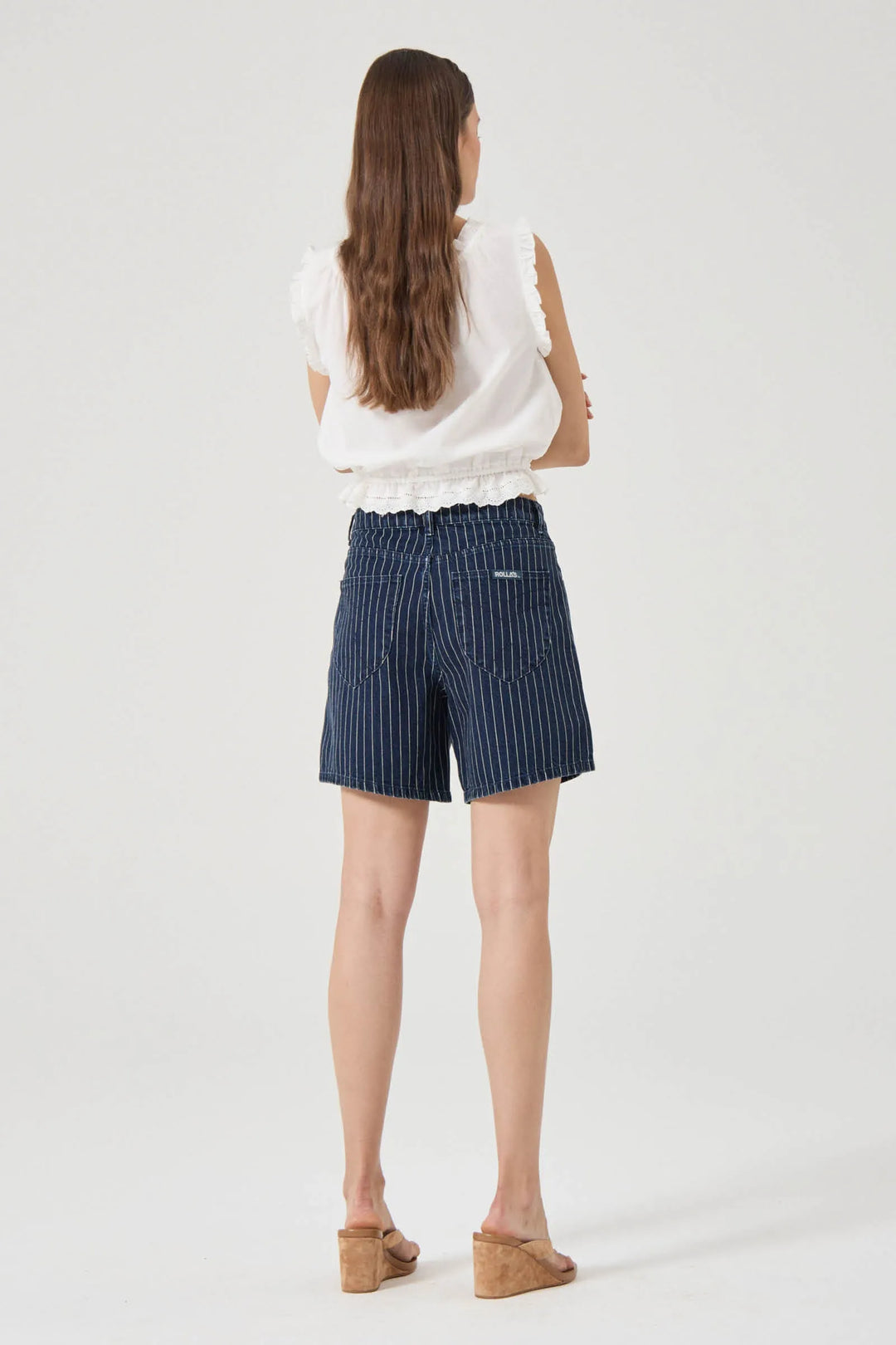 Rollas 90s Relaxed Short | Indigo Stripe