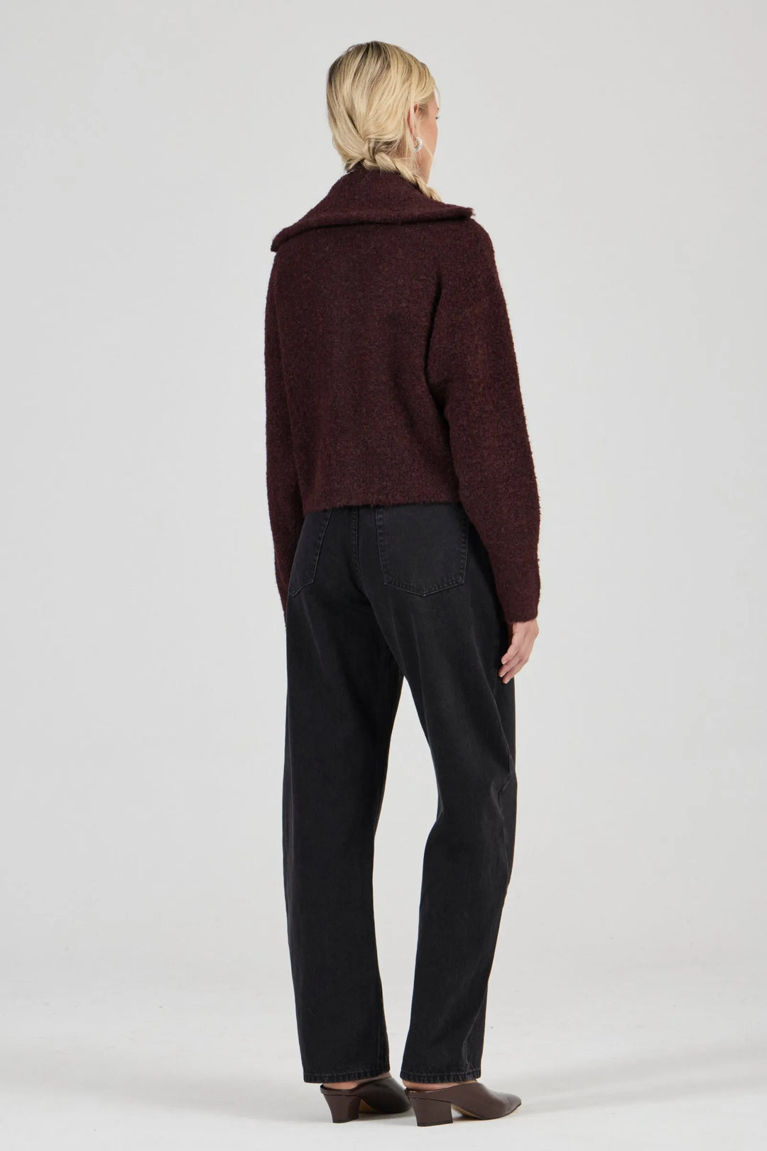 Rollas Loom Cardigan | Dark Cherry