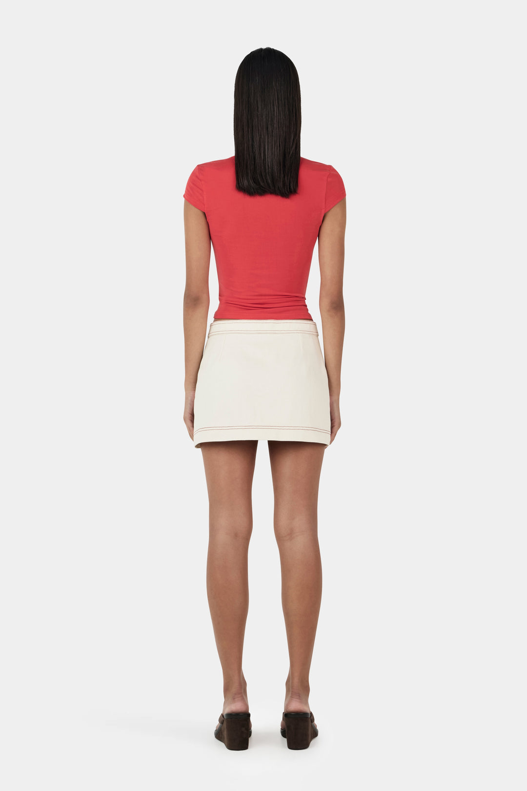 Ownley Rina Keyhole Tee | Tango Red