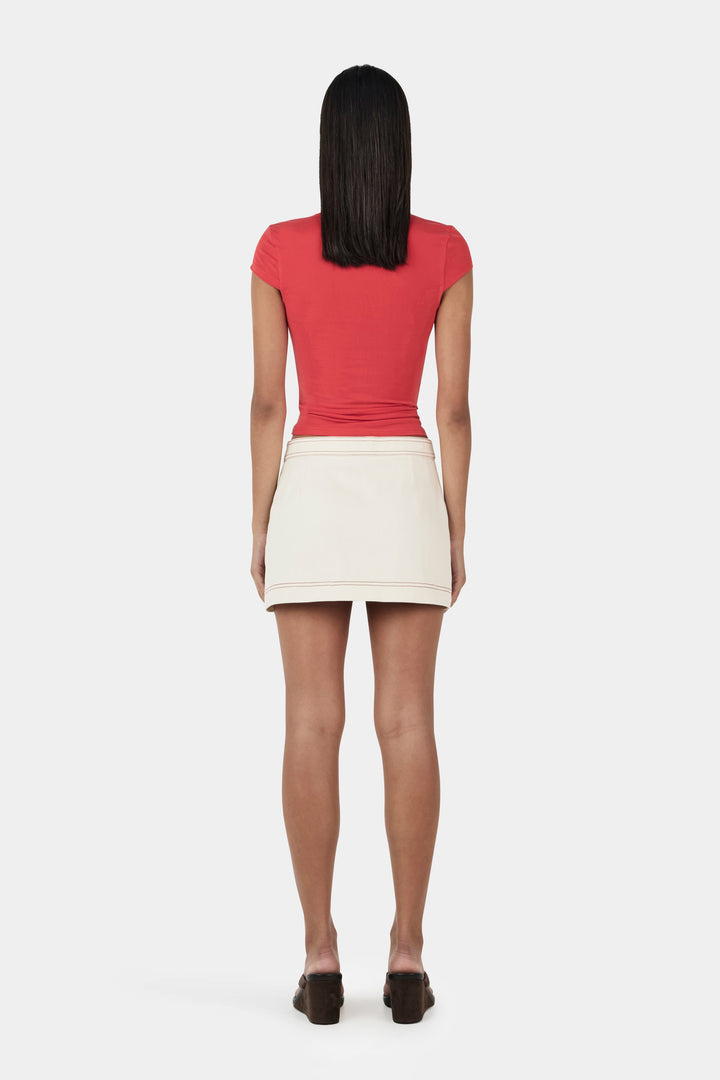 Ownley Rina Keyhole Tee | Tango Red