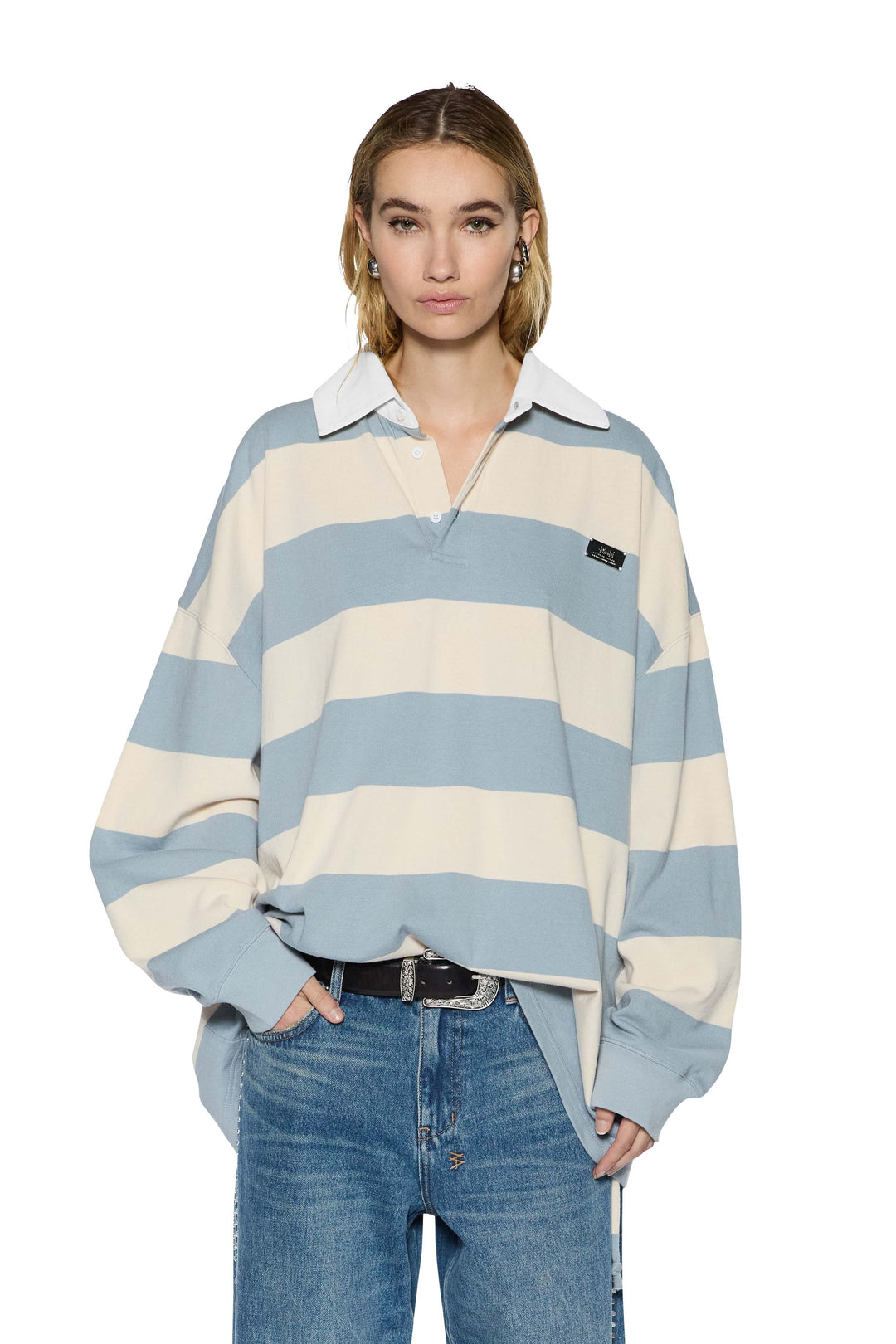 Ksubi Rugged Rugby Jersey | Blue Steel Bone