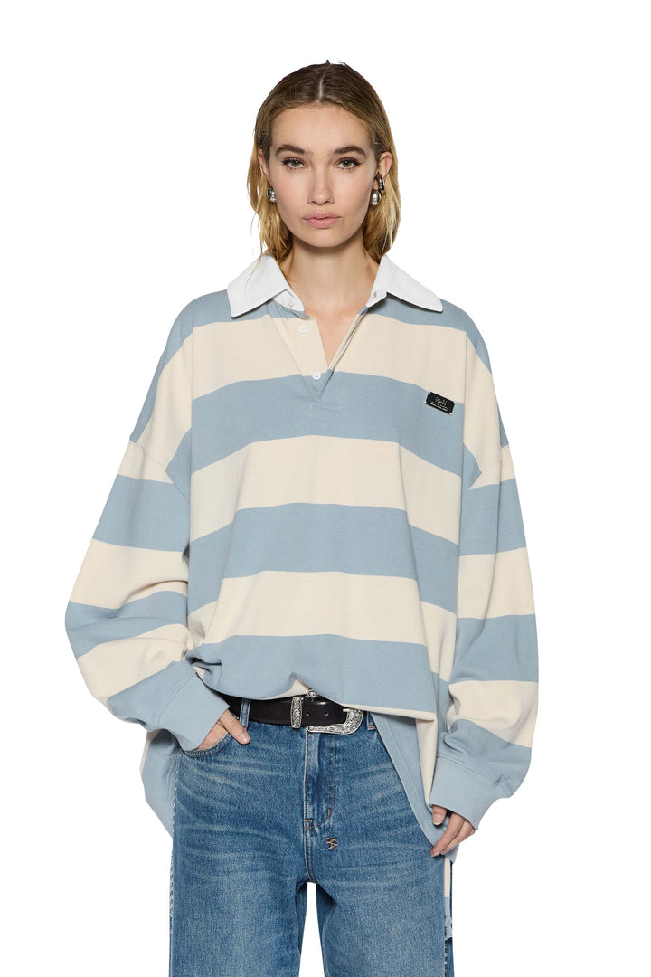 Ksubi Rugged Rugby Jersey | Blue Steel Bone