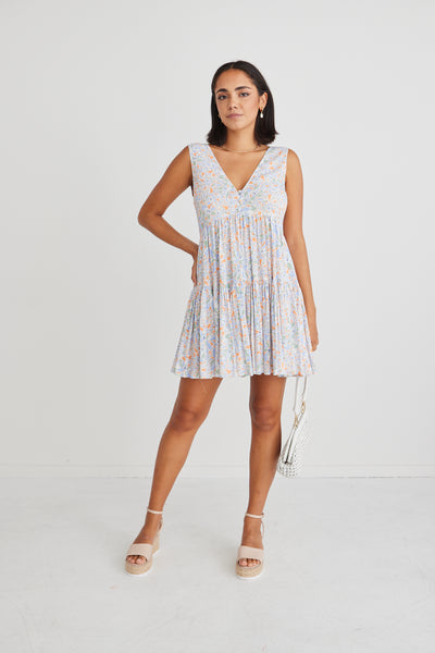 Ray Summer Floral Mini Dress