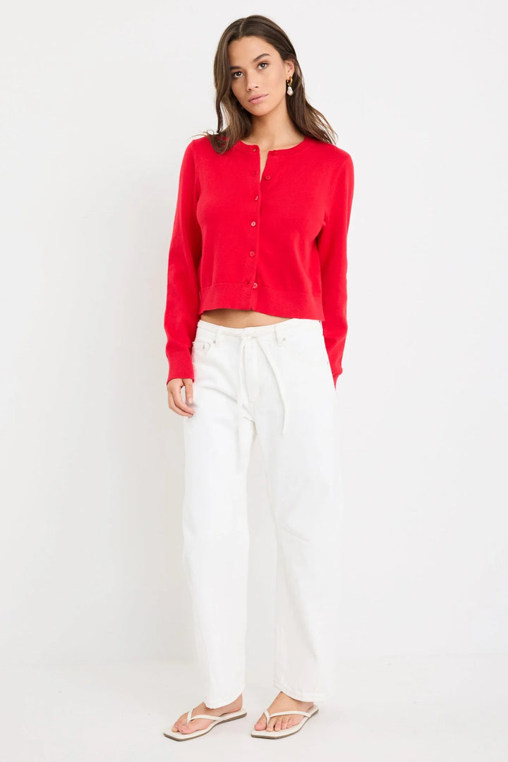 Among The Brave Replica Cotton Cashmere Cardigan | Cherry