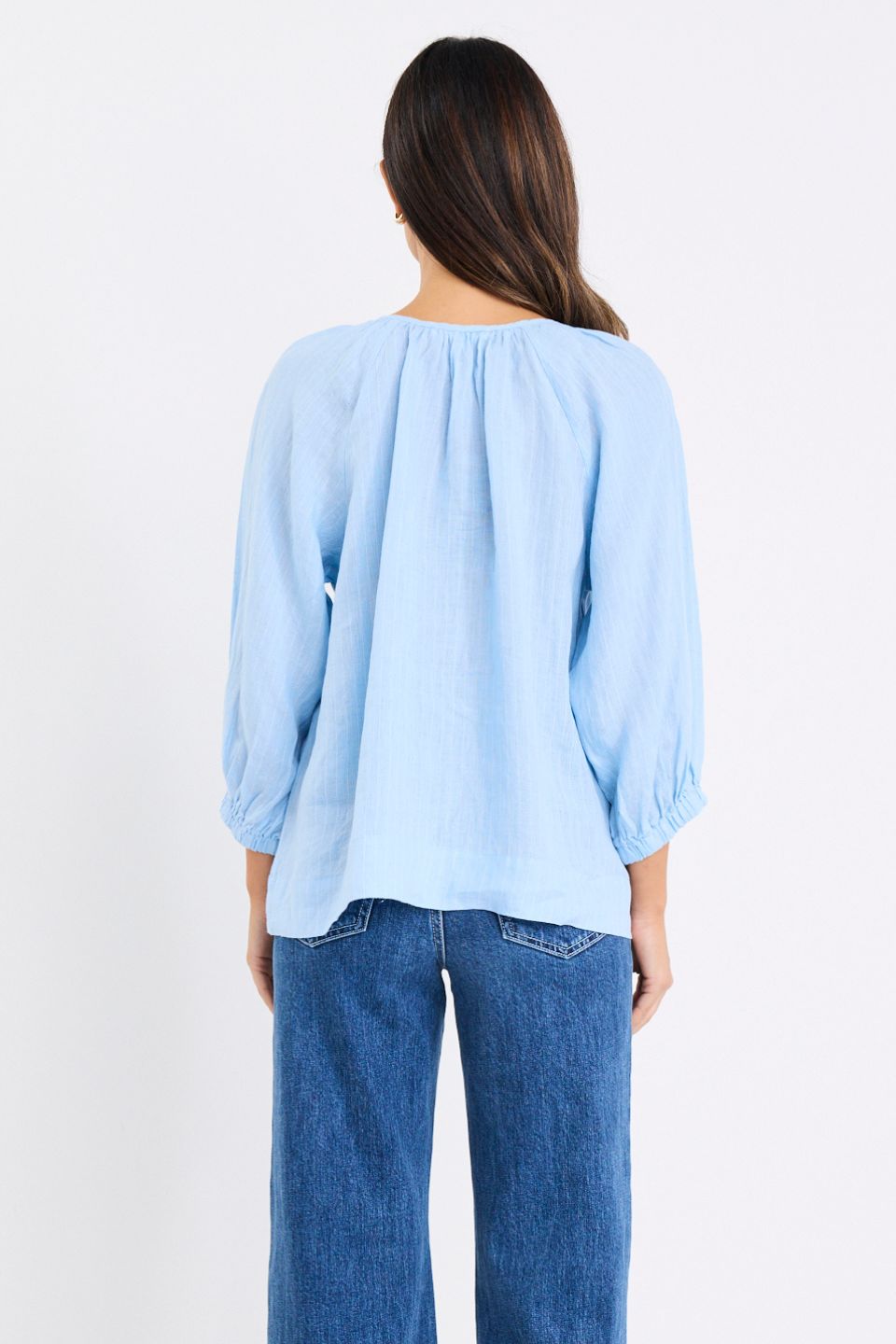 Reunion Label Revolutionary Relaxed Top | Sky Blue Stripe
