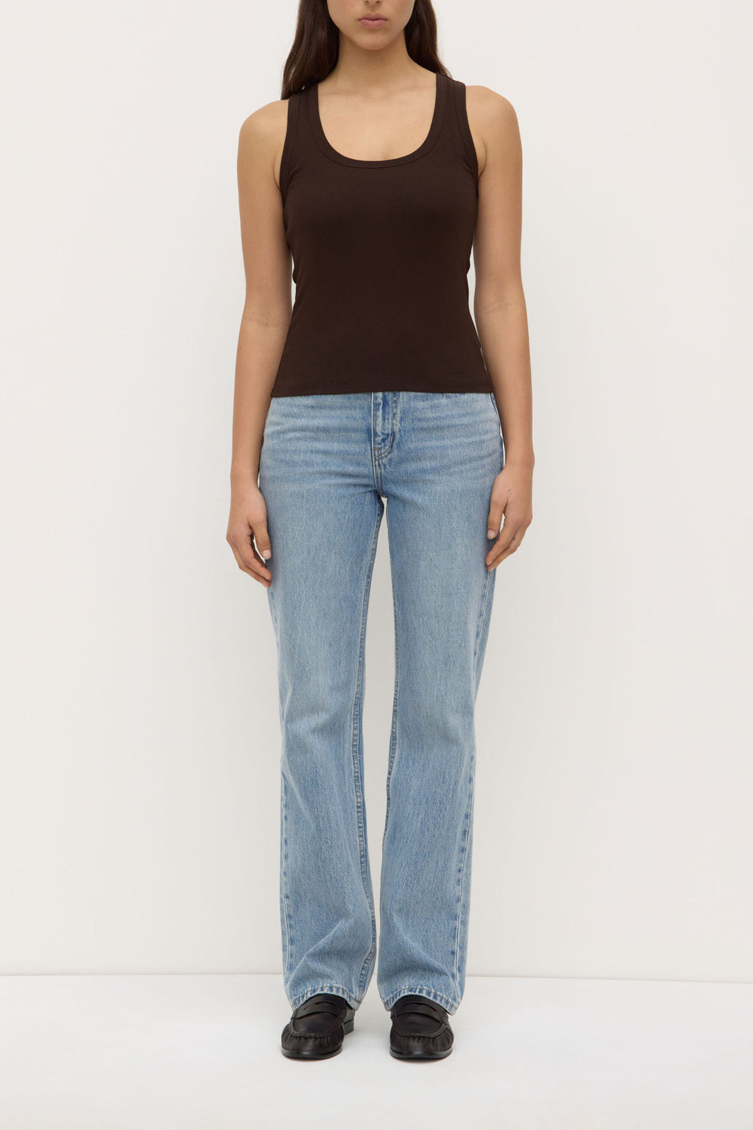 Assembly Label Robyn Scoop Neck Rib Tank | Ganache