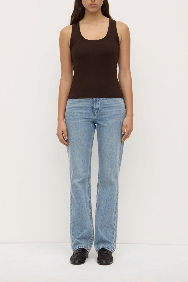 Assembly Label Robyn Scoop Neck Rib Tank | Ganache