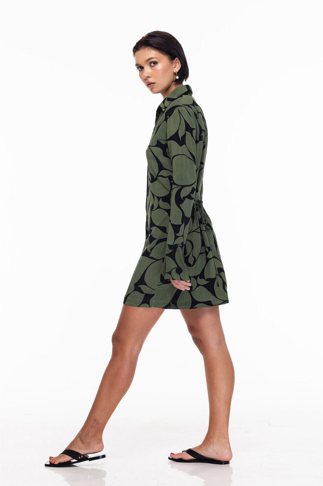 Blak Rosalie Dress | Black & Golden Forest