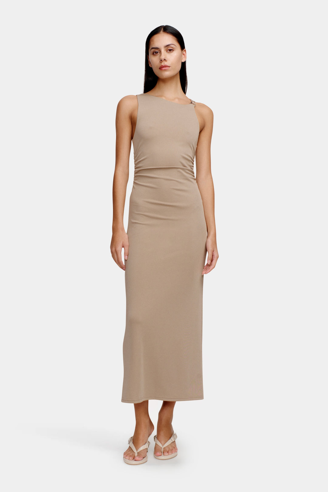 Ownley Samara Midi Dress | Porcini