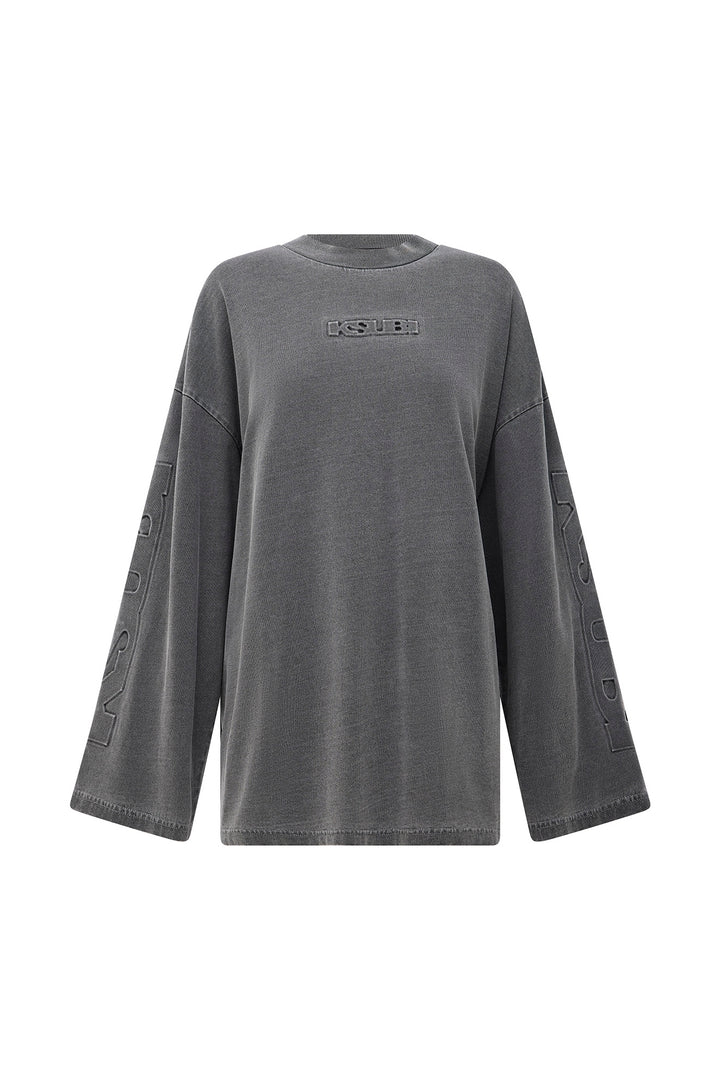 Ksubi Sott Altar Boyfriend Long Sleeve Tee | Charcoal
