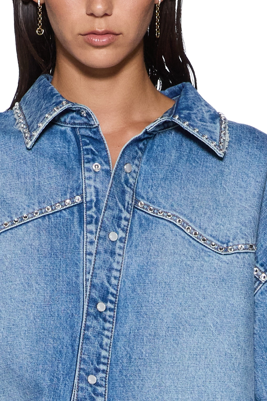 Ksubi Oversized Denim Long Sleeve Shirt | Maverik Krystal