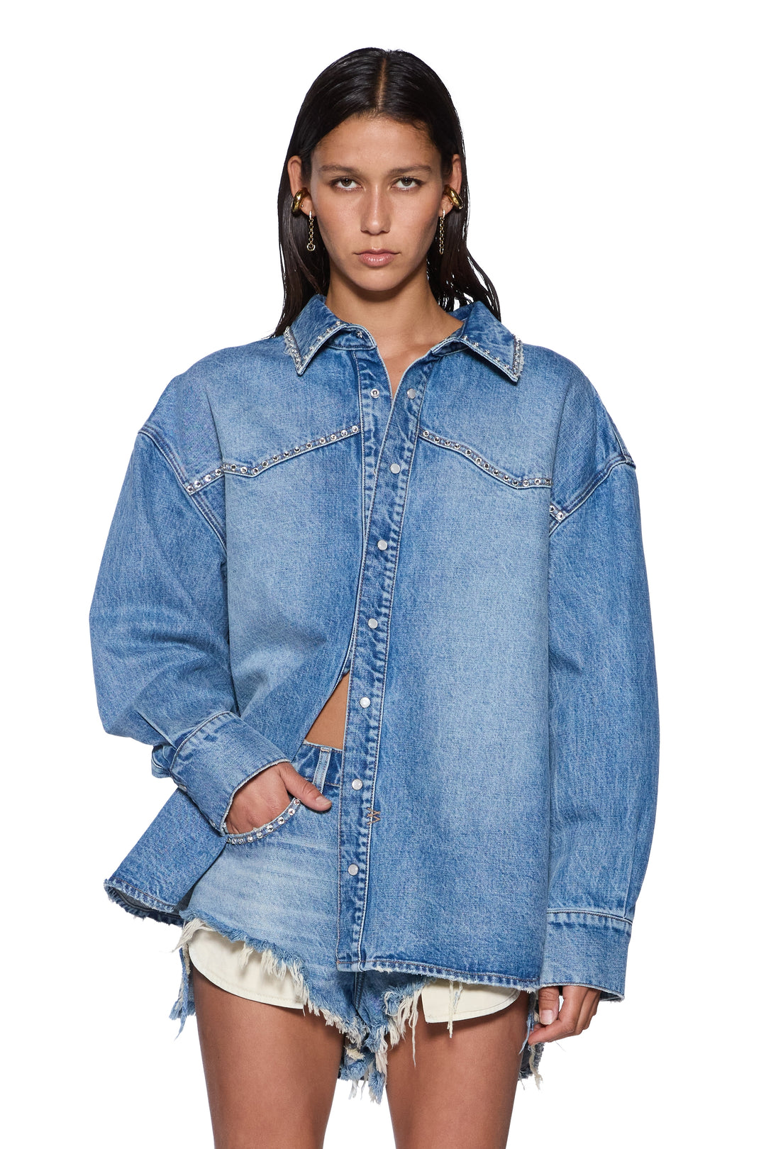 Ksubi Oversized Denim Long Sleeve Shirt | Maverik Krystal