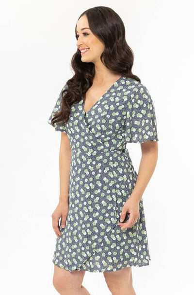 The Seeking Lola Days Off Wrap Dress is such a cute dress for spring. It features a flattering wrap waist tie, floaty sleeves and fits above the knee. Dress up with heels for events or down with sandals or sneakers for an everyday look. 