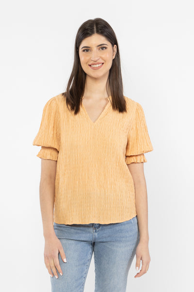 Seeking Lola Butterfly Top - Sunny Crinkle