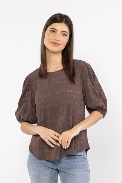 Seeking Lola Carefree Top - Chocolate