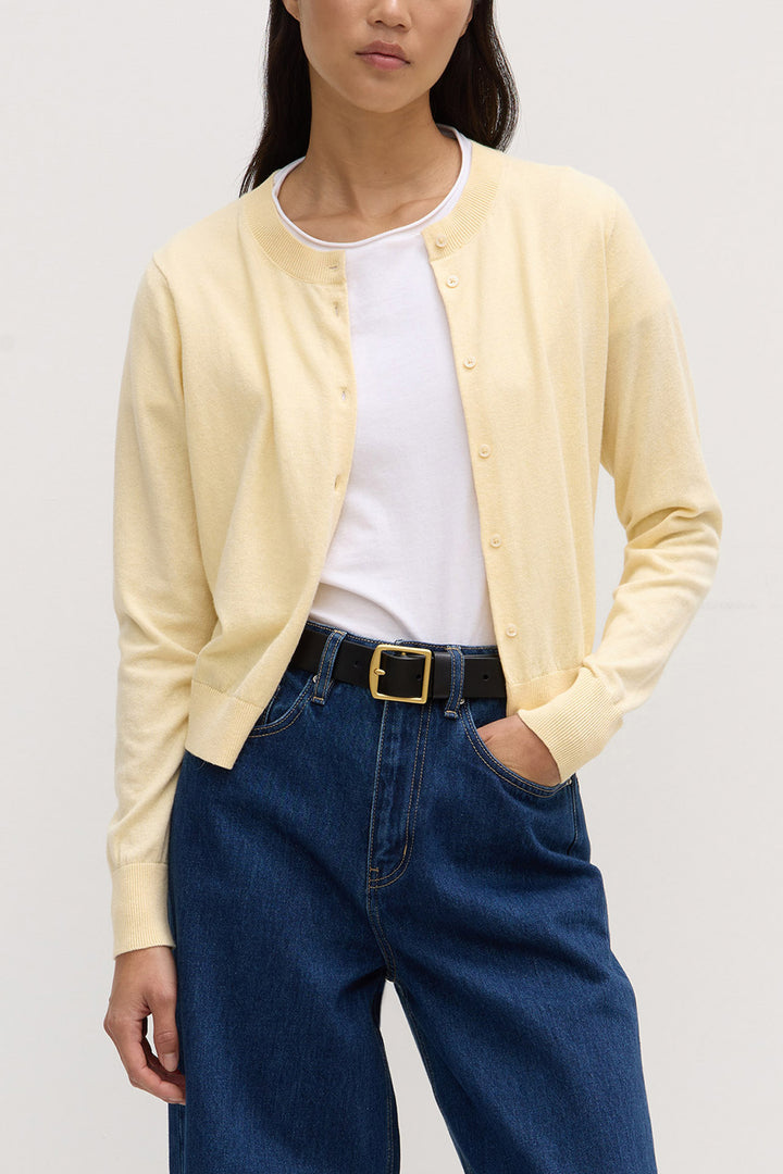 Assembly Label Semra Cotton Cashmere Cardigan | Chamomile