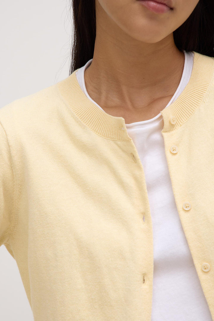 Assembly Label Semra Cotton Cashmere Cardigan | Chamomile