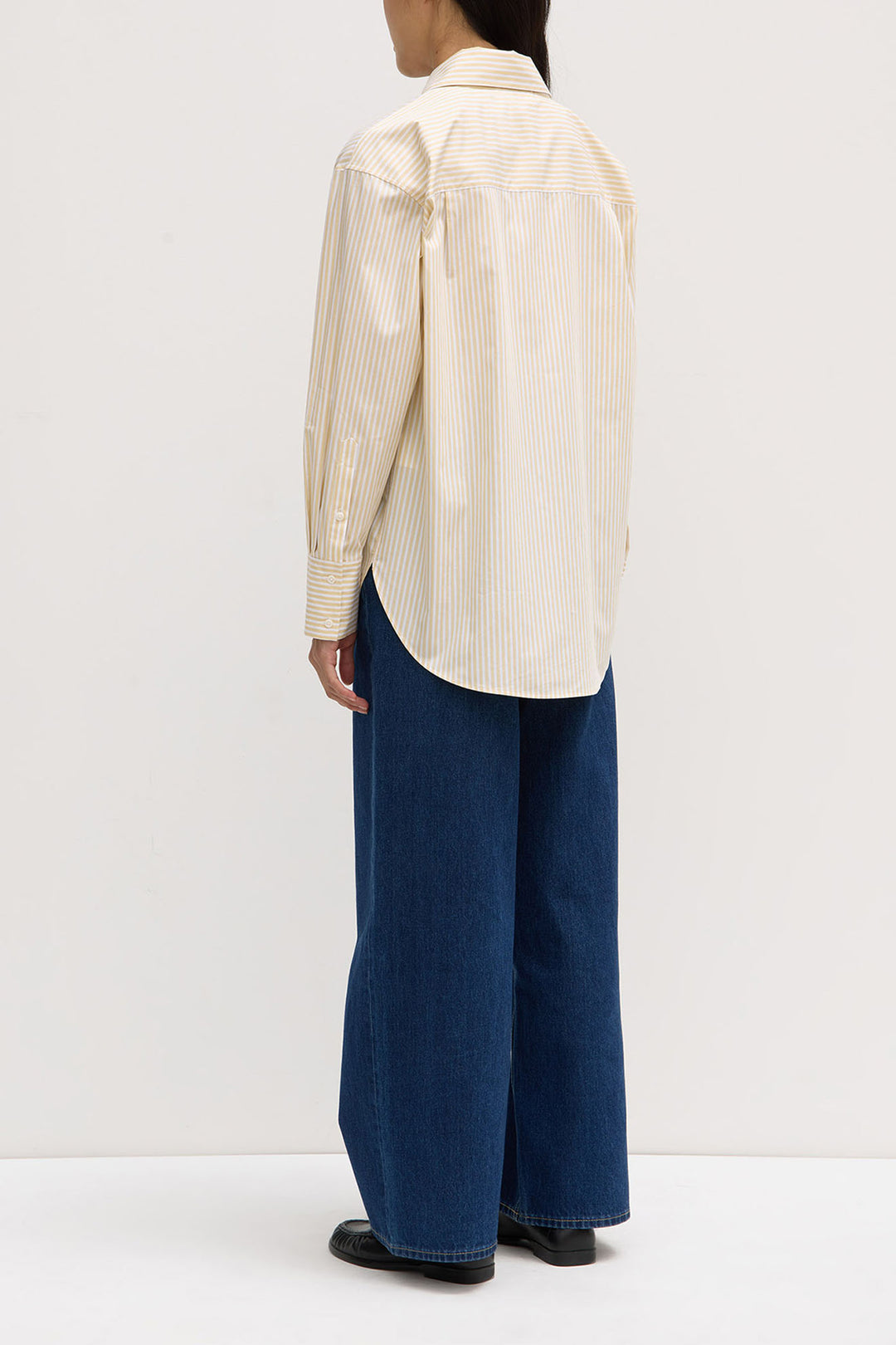 Assembly Label Signature Poplin Shirt | Chamomile/White