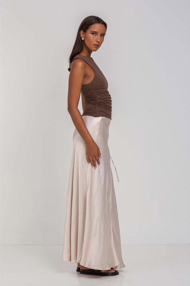 Blak Find Me Wrap Skirt | Sand Grey