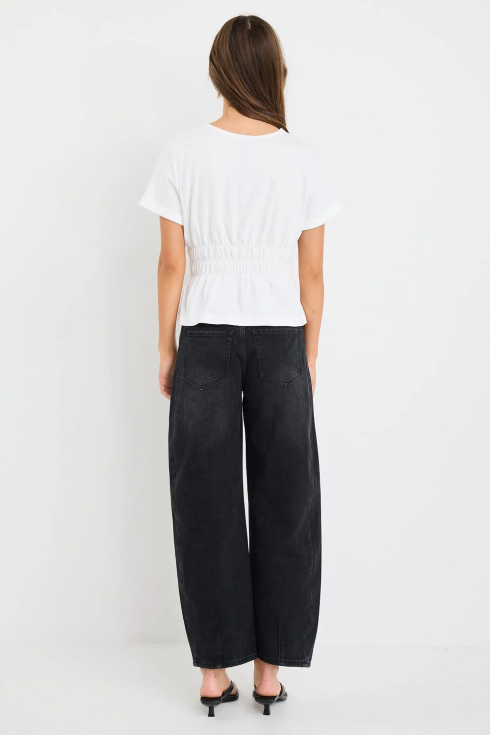 Among The Brave Svelte Shirred Detail Tee | White
