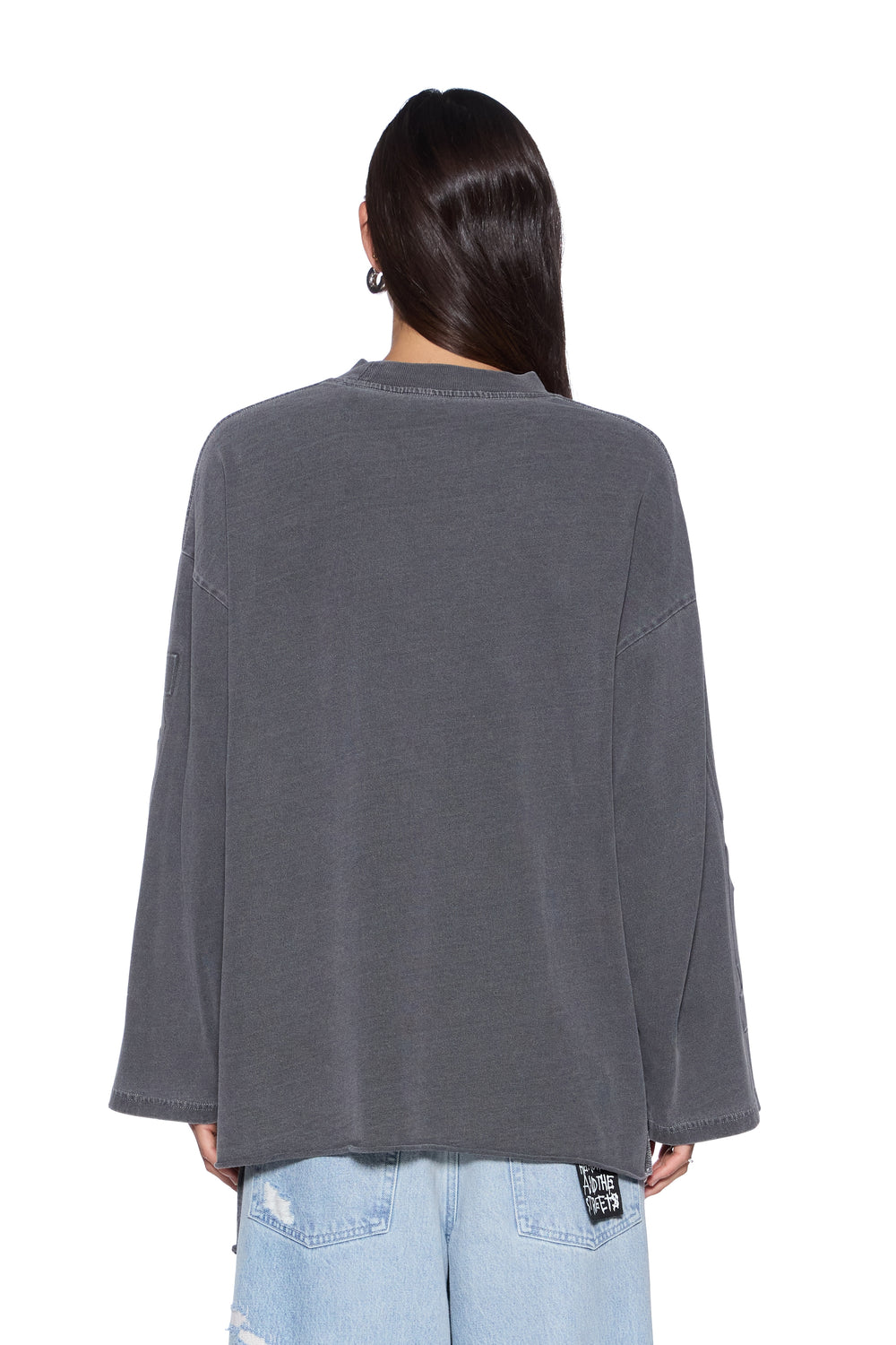 Ksubi Sott Altar Boyfriend Long Sleeve Tee | Charcoal