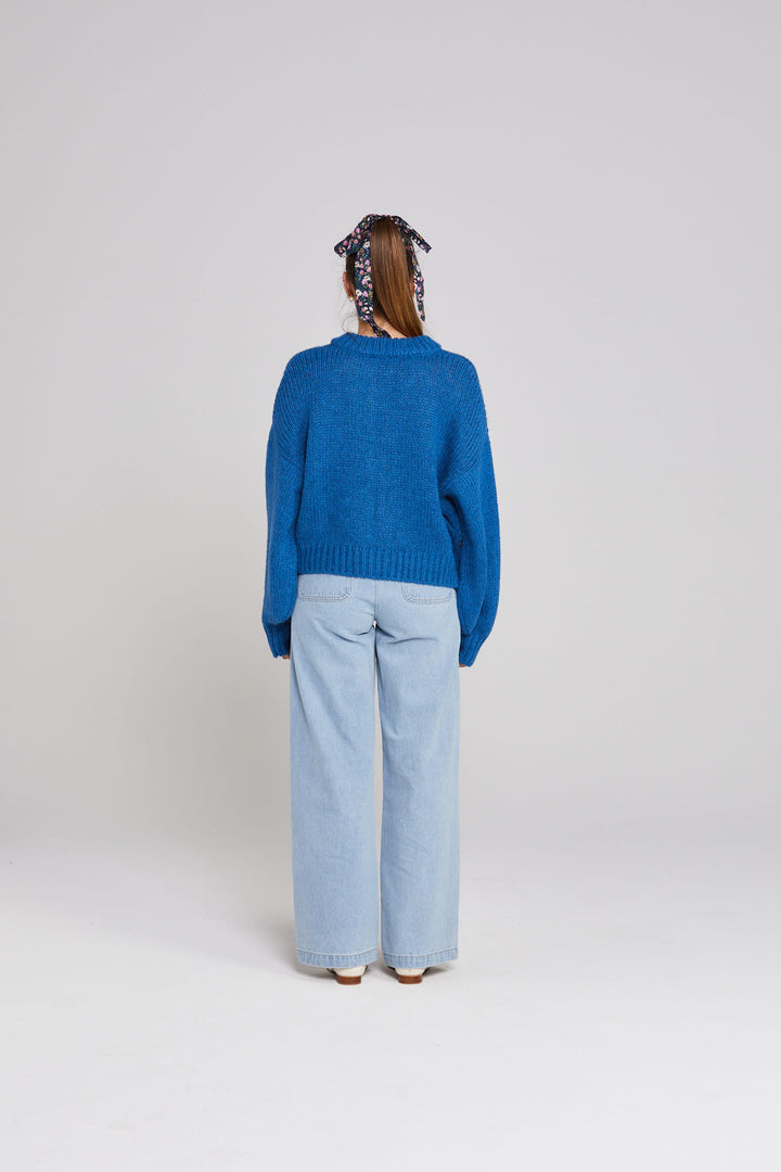 Thing Thing Cleo Cardigan | Cobalt