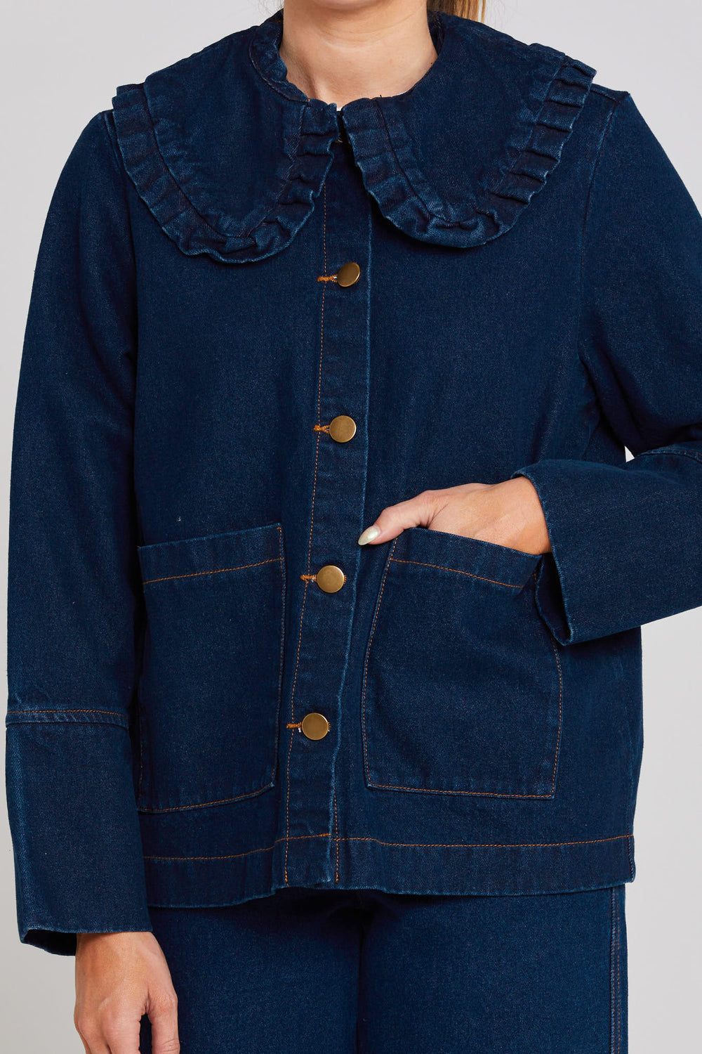 Thing Thing Embark Denim Shacket | Indigo