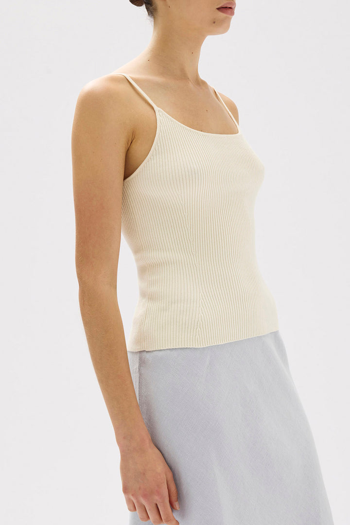 Assembly Label Tasmin Cotton Knit Tank | Cream