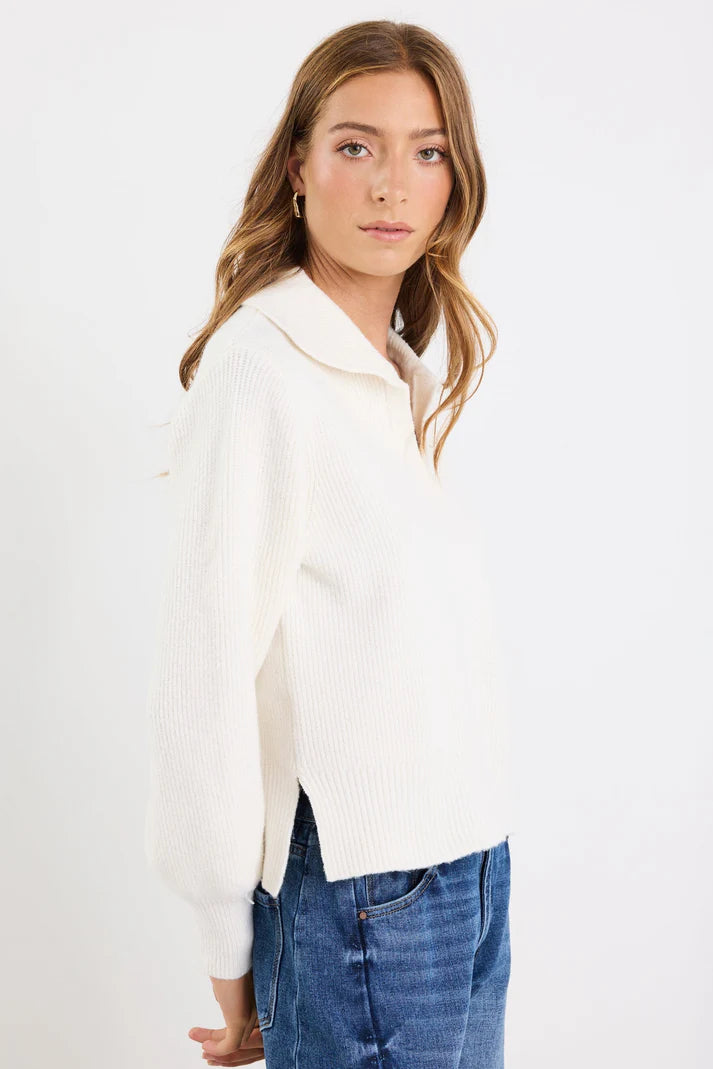 Among The Brave Truth Collar Knit | Ivory