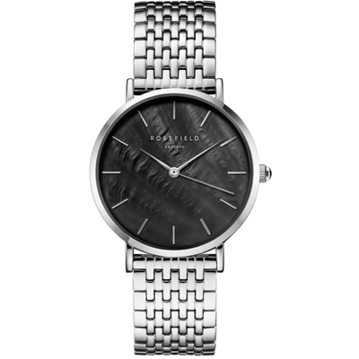 The Upper East Side is the iconic face of New York elegance, and this collection embodies that sophistication. The polished timepieces with glossy stainless steel link bracelets exude "understated luxury."      Rhodium-plated stainless steel - Silver     Water resistance 3TM