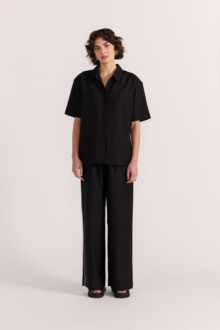 Staple The Label Dion Short Sleeve Shirt | Black