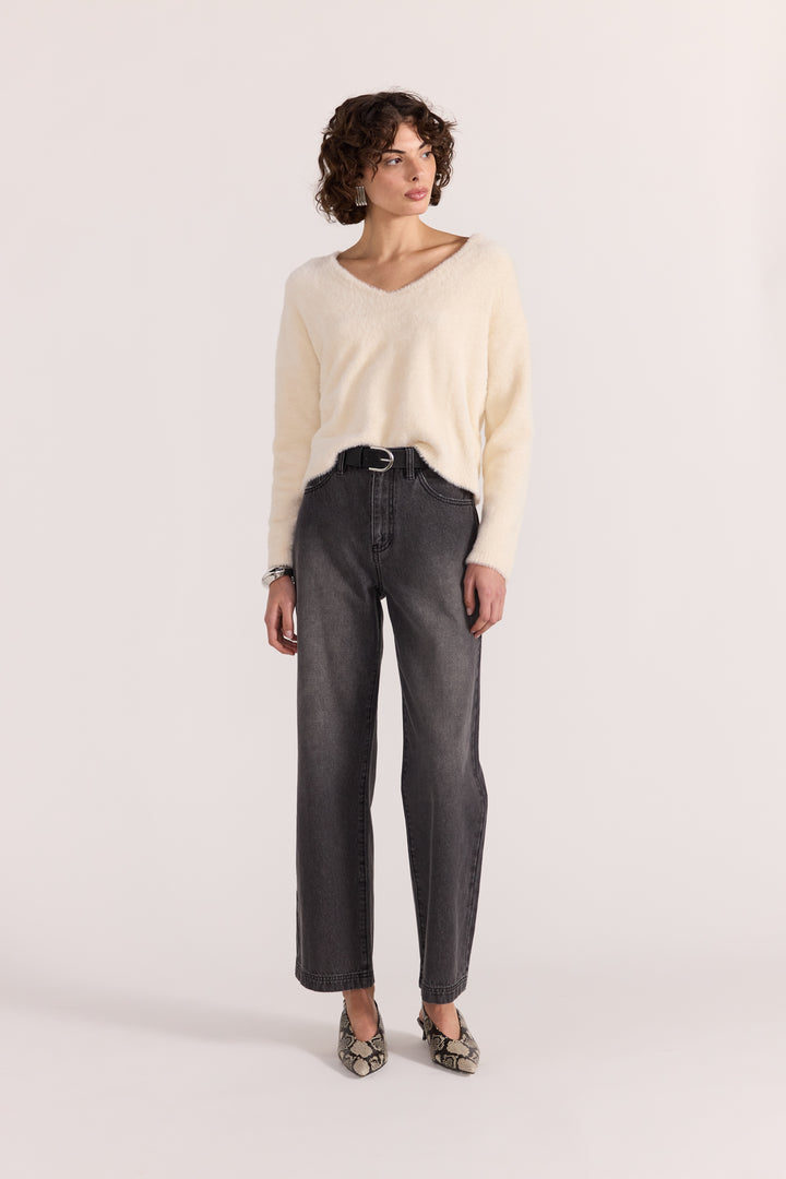 Staple The Label Ember Fluffy Knit Jumper | Cream