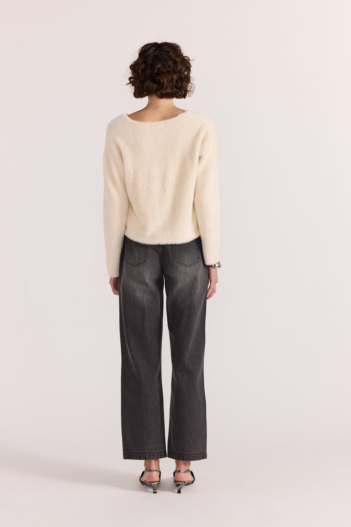 Staple The Label Ember Fluffy Knit Jumper | Cream
