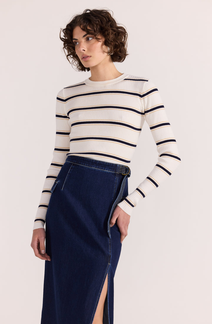 Staple The Label Camille Stripe Knit Top
