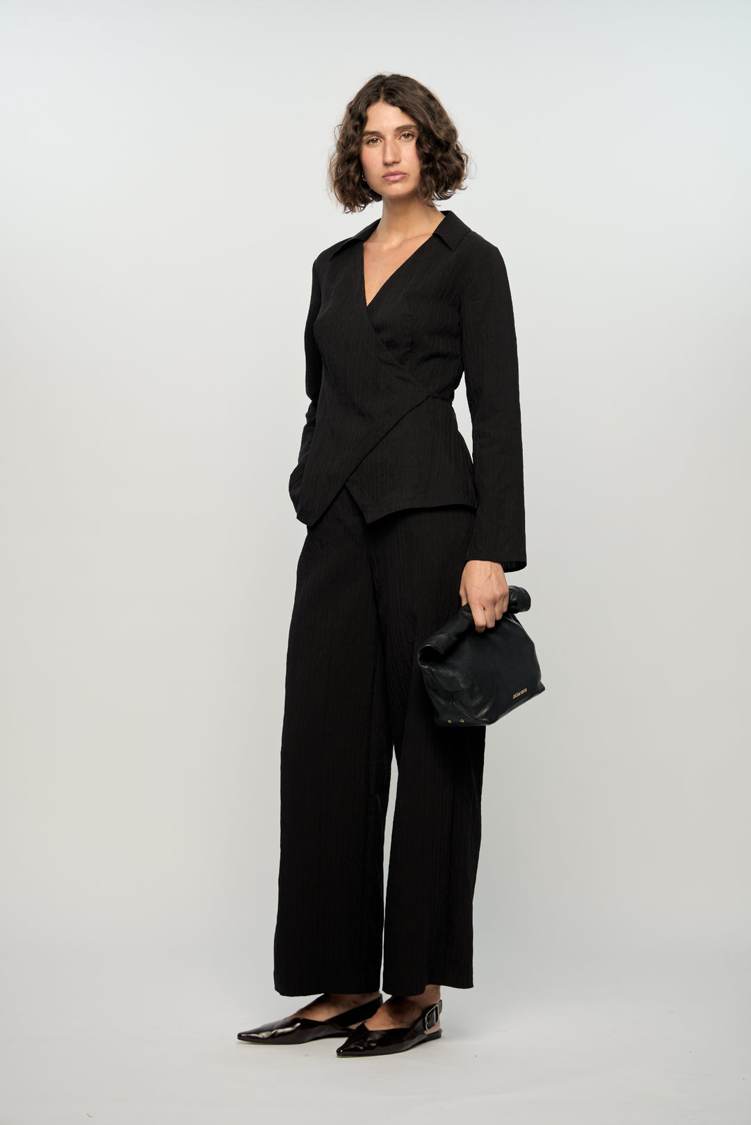 Staple The Label Marlow Wrap Top | Black