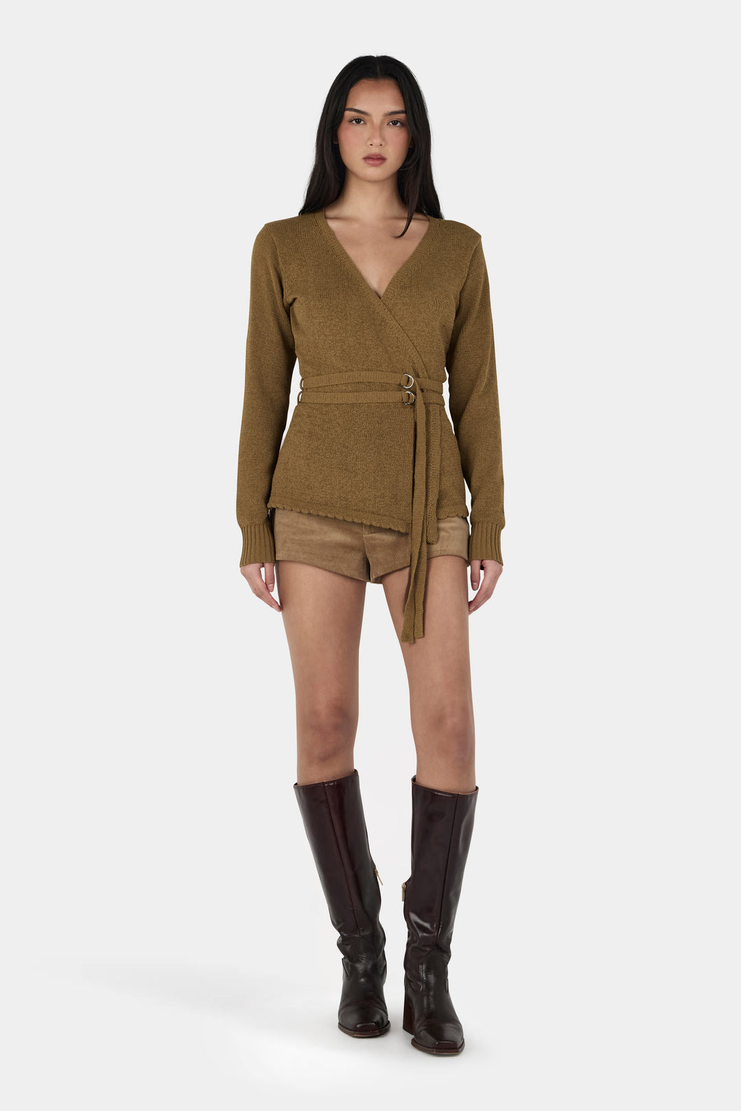 Ownley Valerie Knit Cardigan | Khaki