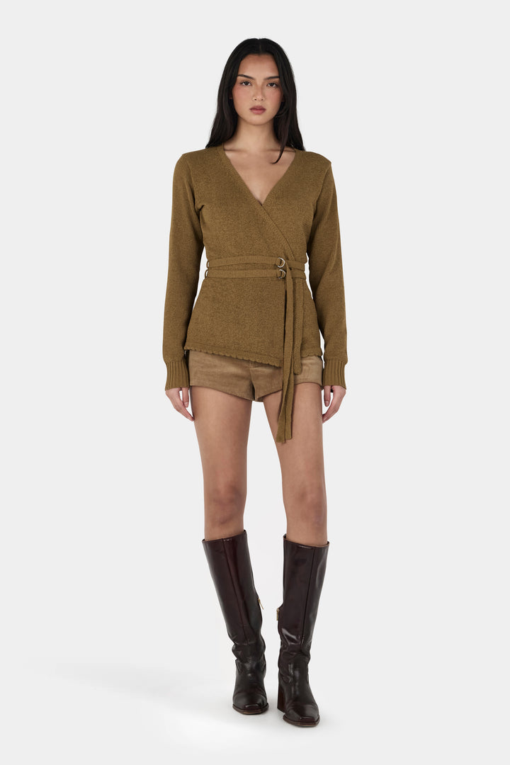 Ownley Valerie Knit Cardigan | Khaki