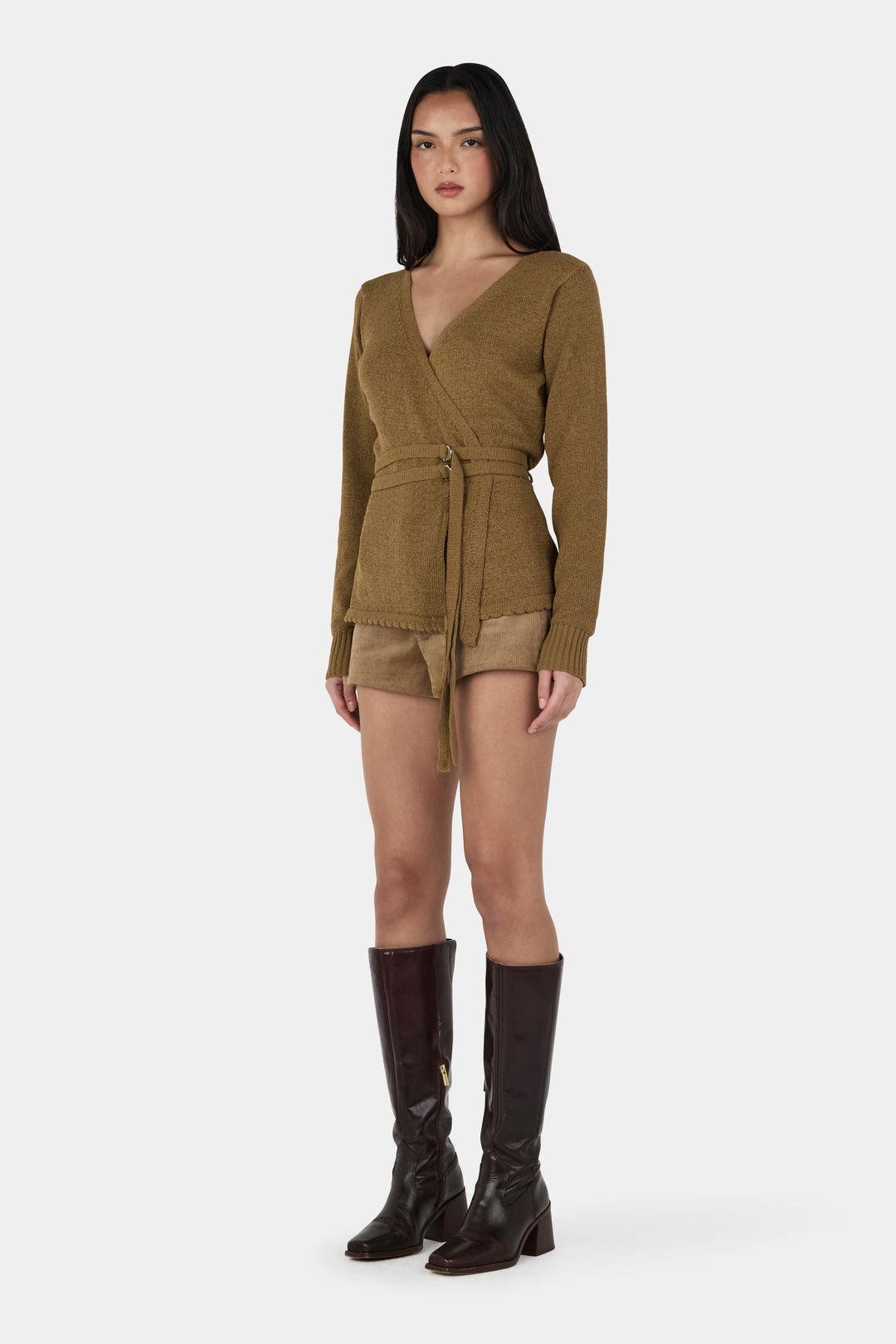 Ownley Valerie Knit Cardigan | Khaki