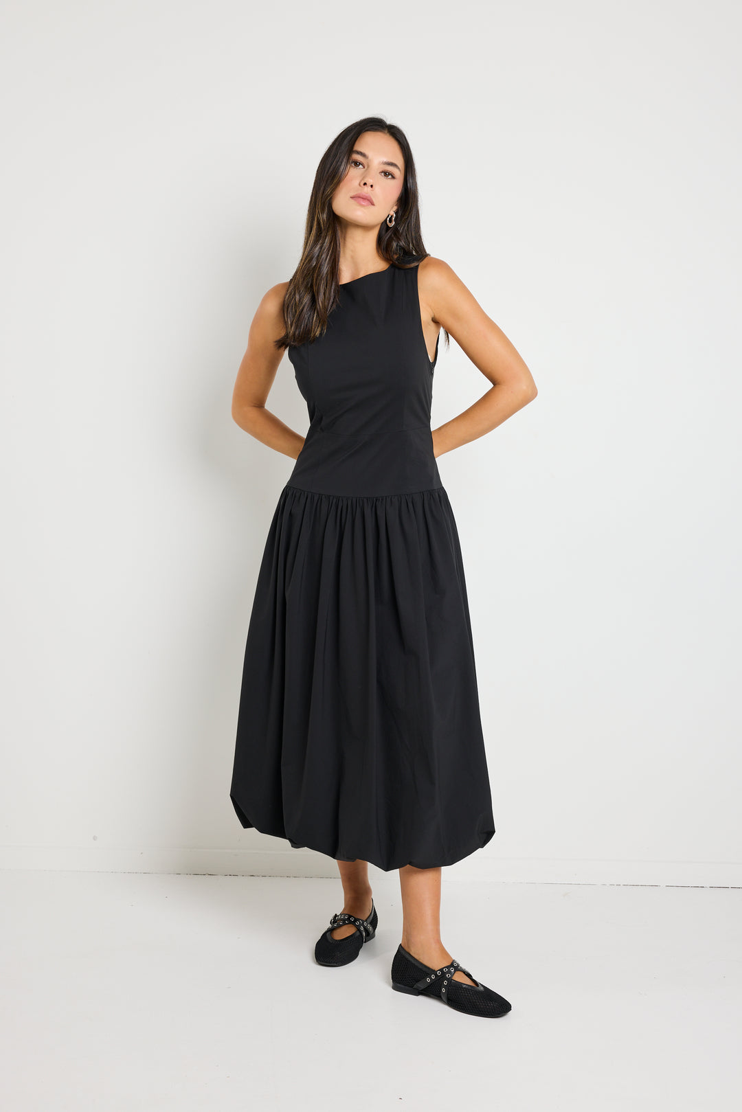 Stories Be Told Vigour Structured Bubble Midi Dress