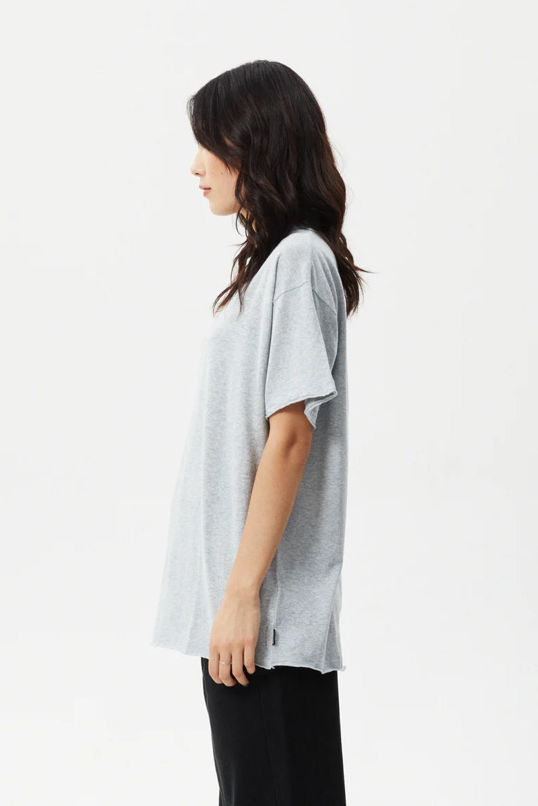 Afends Slay Oversized Tee | Shadow Grey Marle