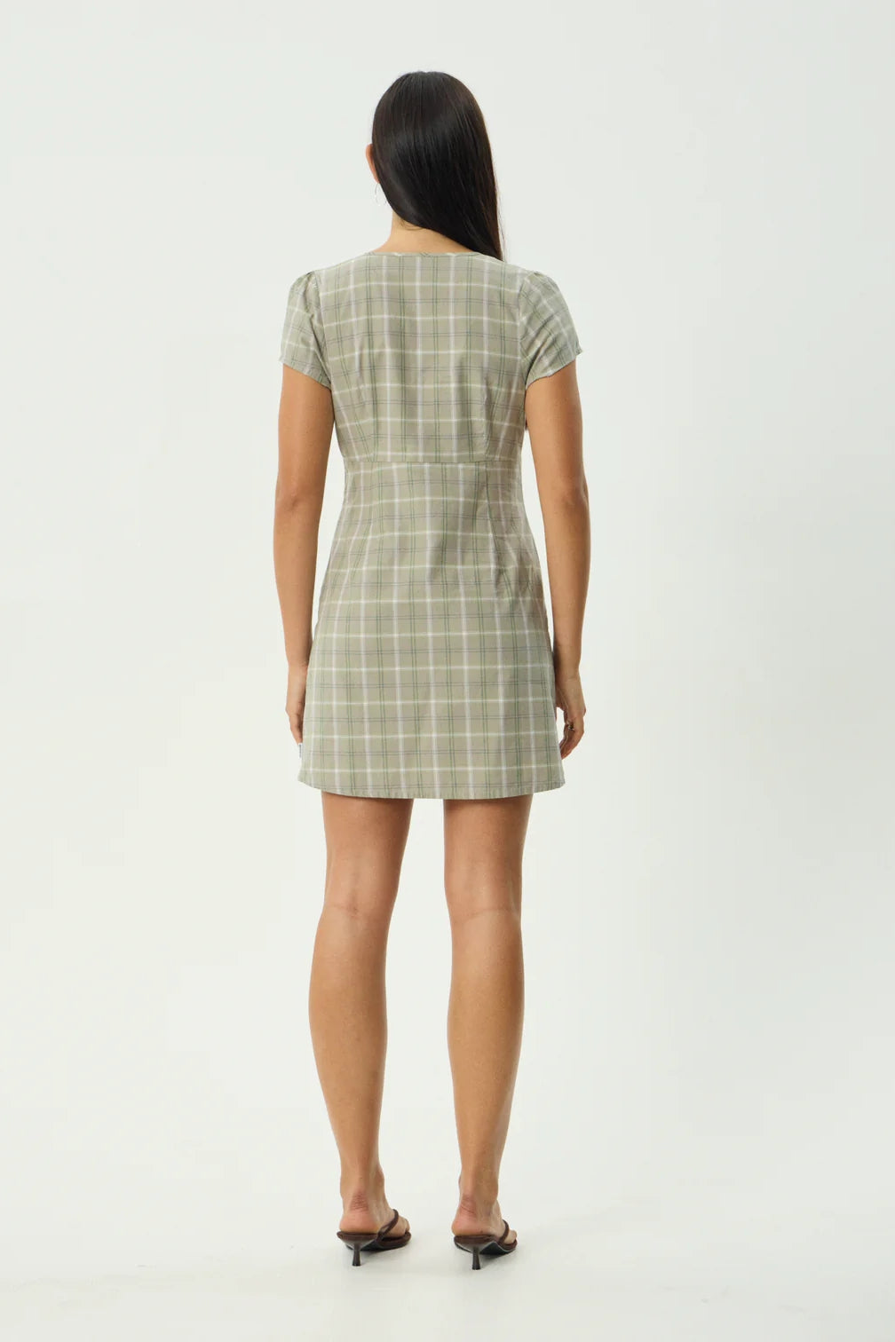 Afends Scout Mini Dress | Olive Check