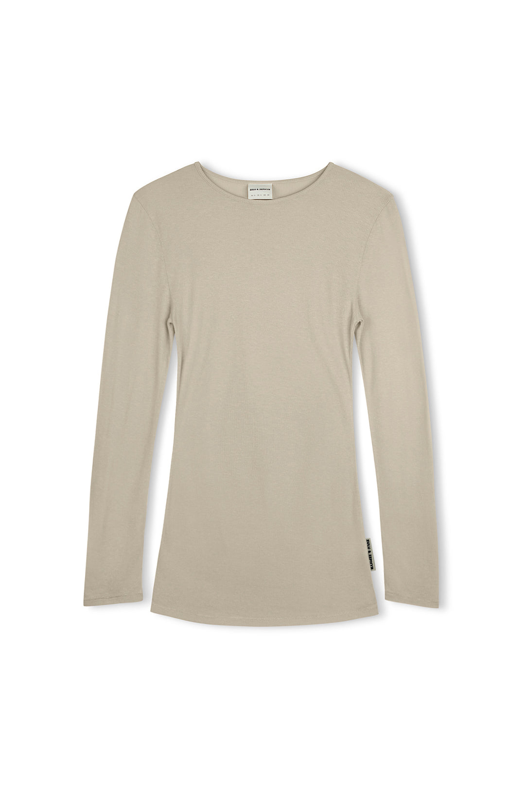 Zulu & Zephyr Rib Hemp Jersey Long Sleeve Top | Husk