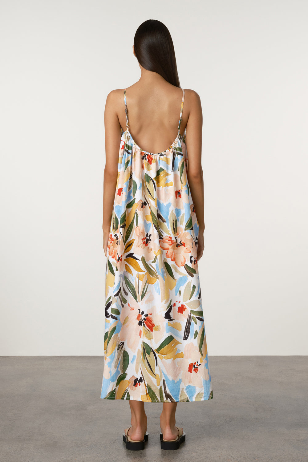 Zulu & Zephyr Gathered Cotton Dress | Summer Floral