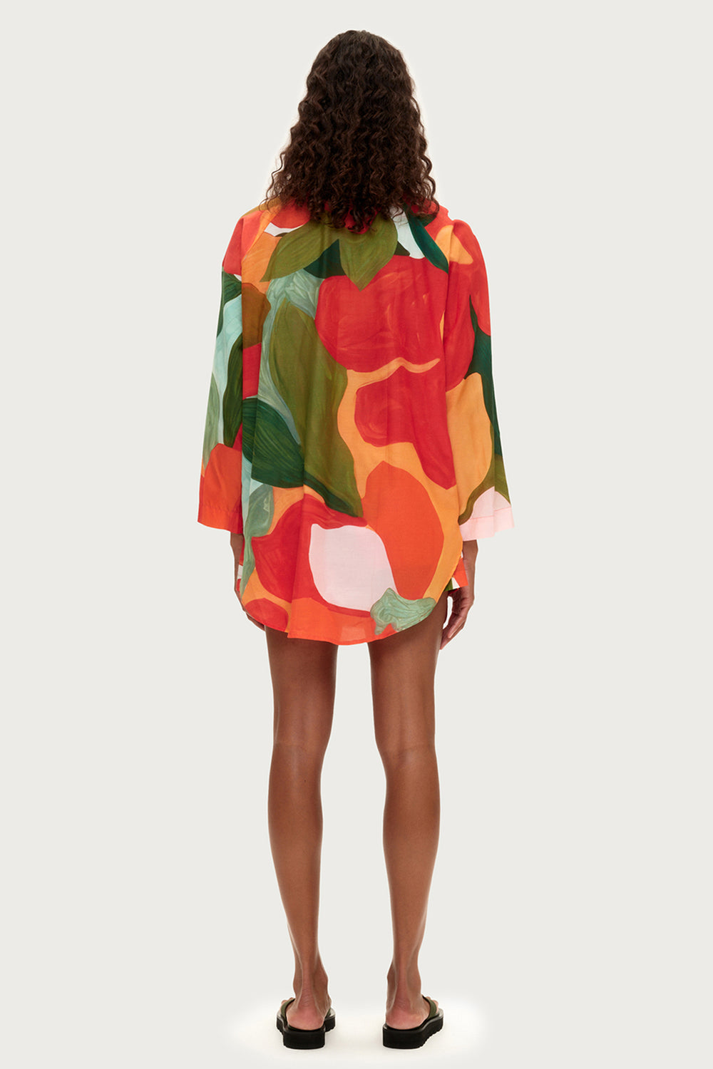 Zulu & Zephyr Cotton Silk Shirt | Red Floral