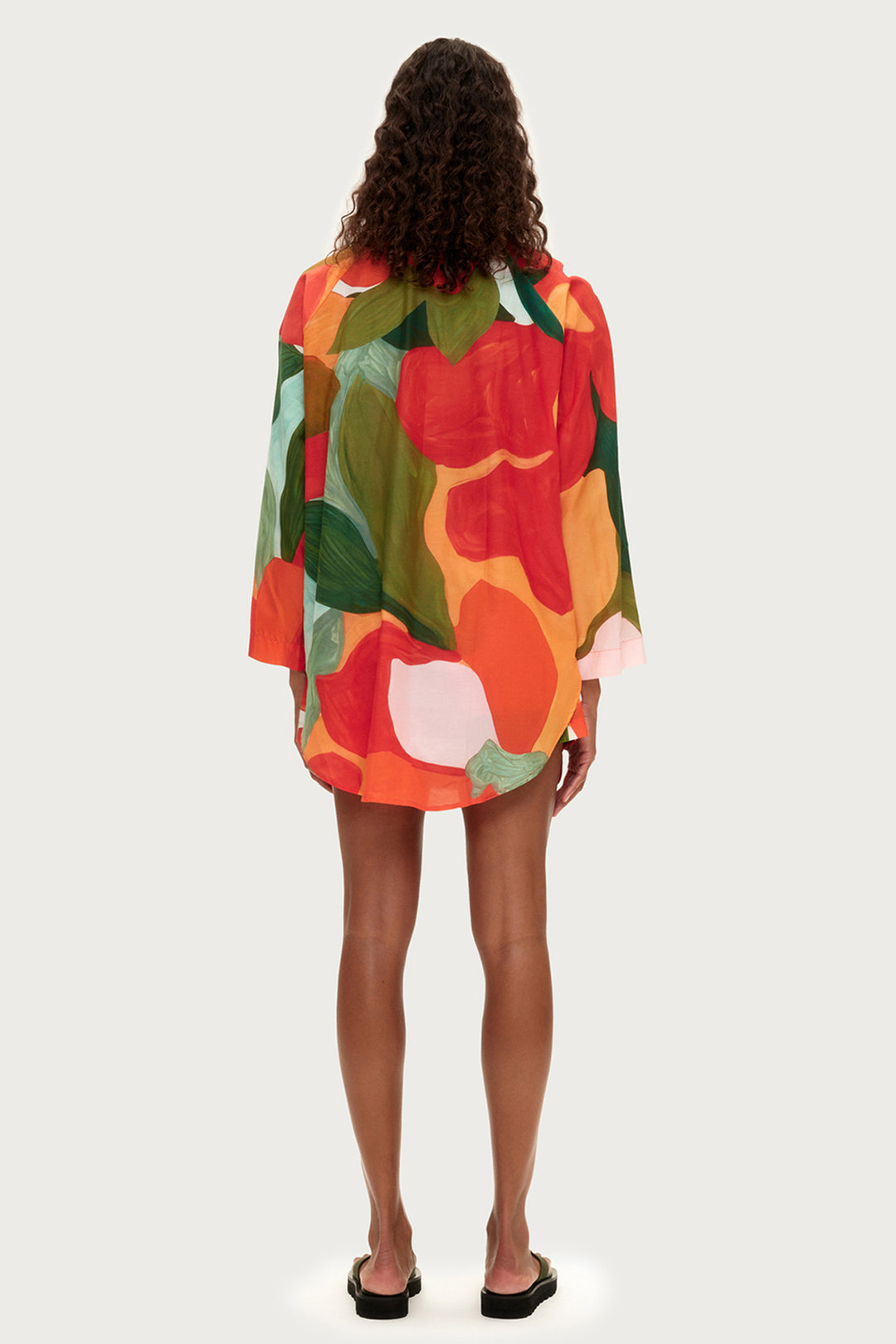 Zulu & Zephyr Cotton Silk Shirt | Red Floral